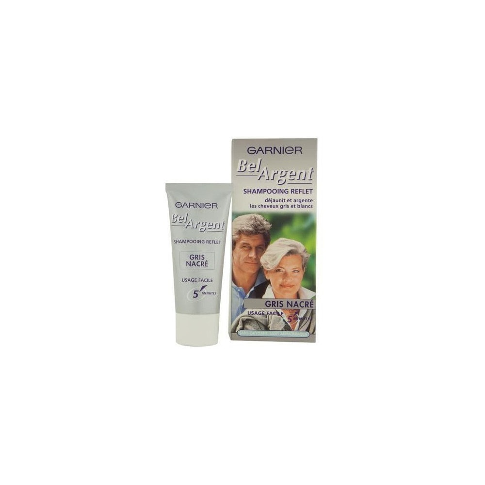 Garnier Shampoing Reflet Déjaunissant Gris Nacré 40Ml Shampooing