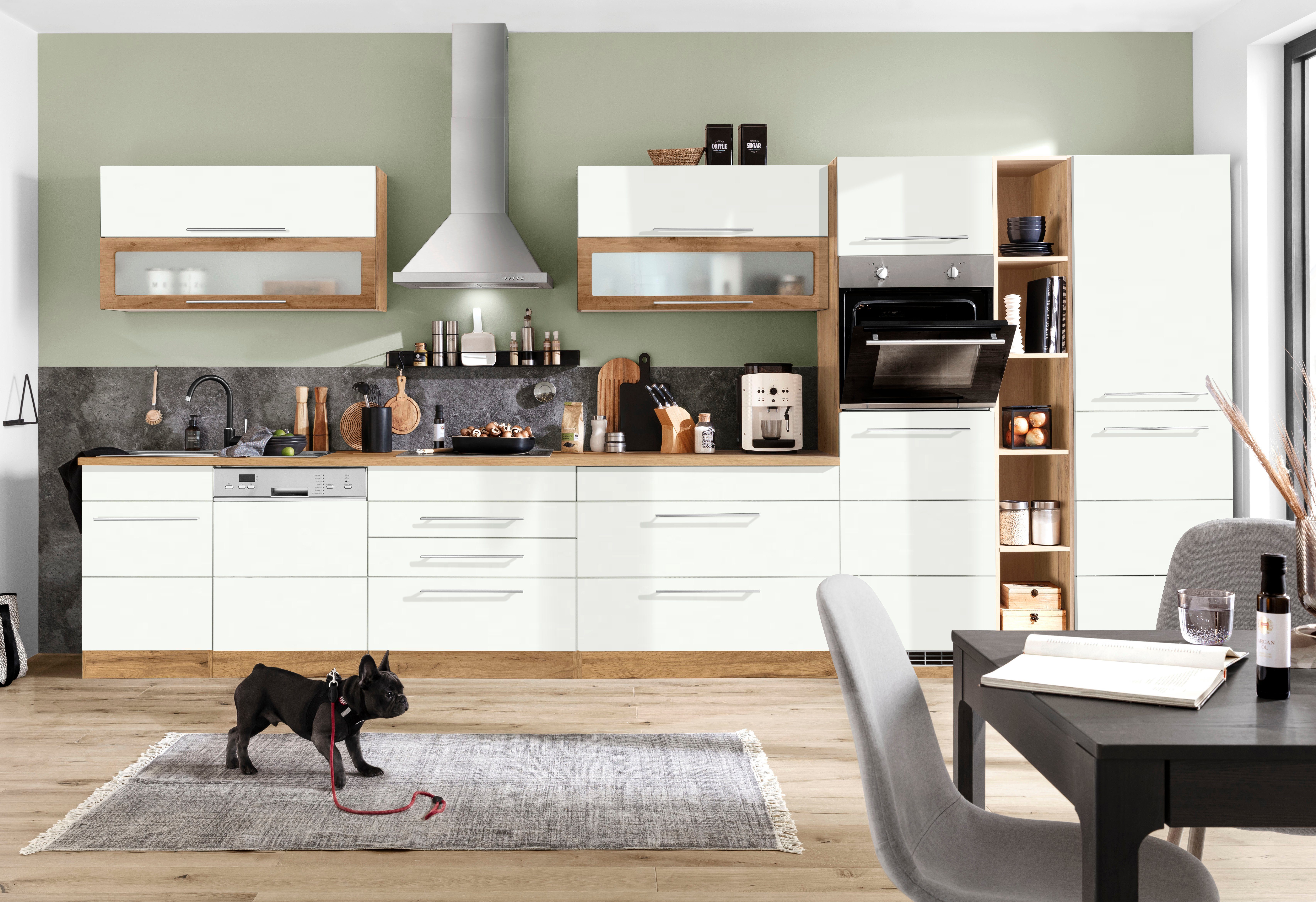 HELD MÖBEL Küchenzeile Wien, Breite 440 cm, wahlweise mit E-Geräten und Induktion