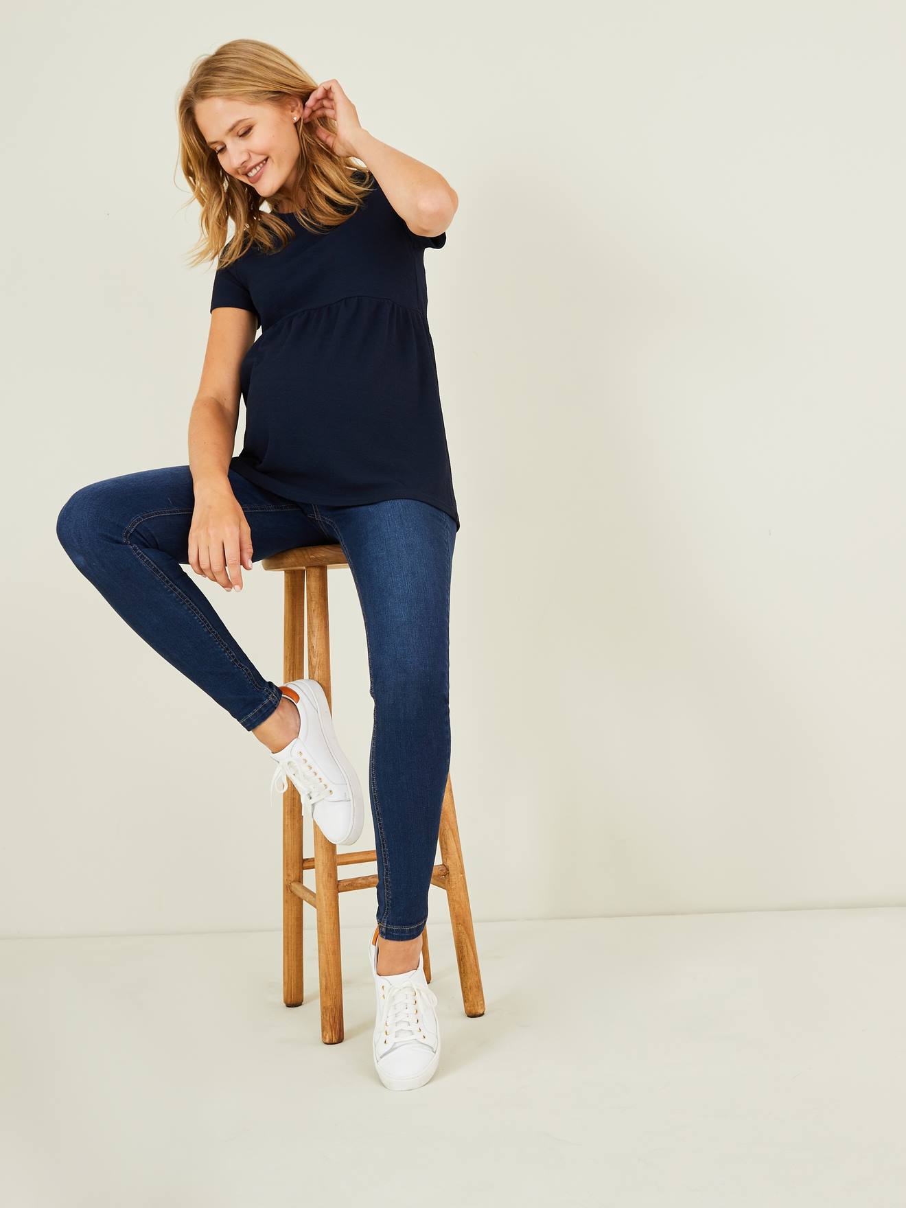 Vertbaudet Jeans-Treggings für die Schwangerschaft - schwarz