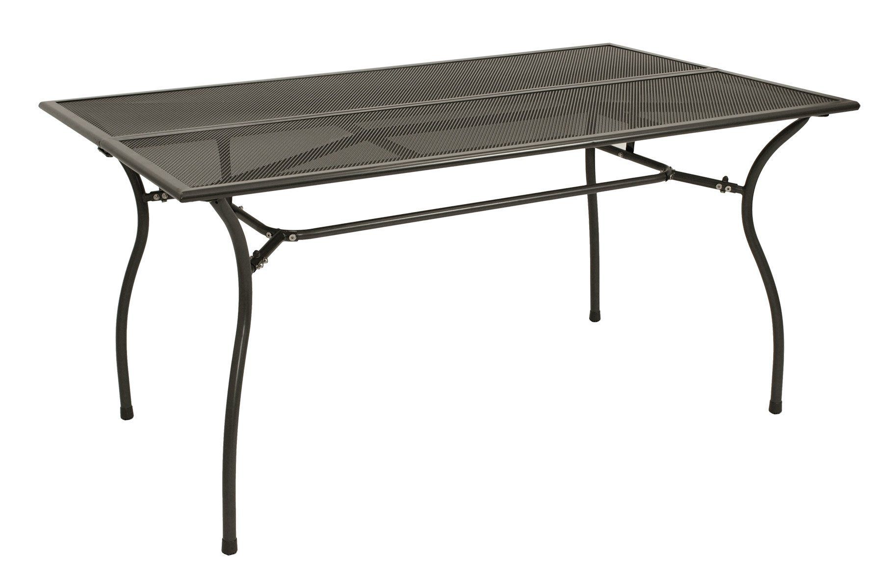 DEGAMO Garten-Essgruppe CLASSIC, (7-tlg), (6x Sessel 1x Tisch), Stahl und Streckmetall anthrazit