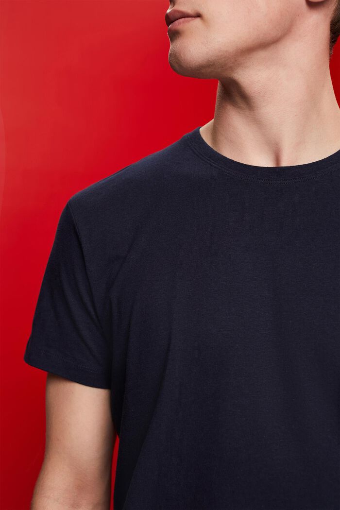 Jersey T-Shirt, Baumwolle-Leinen-Mix