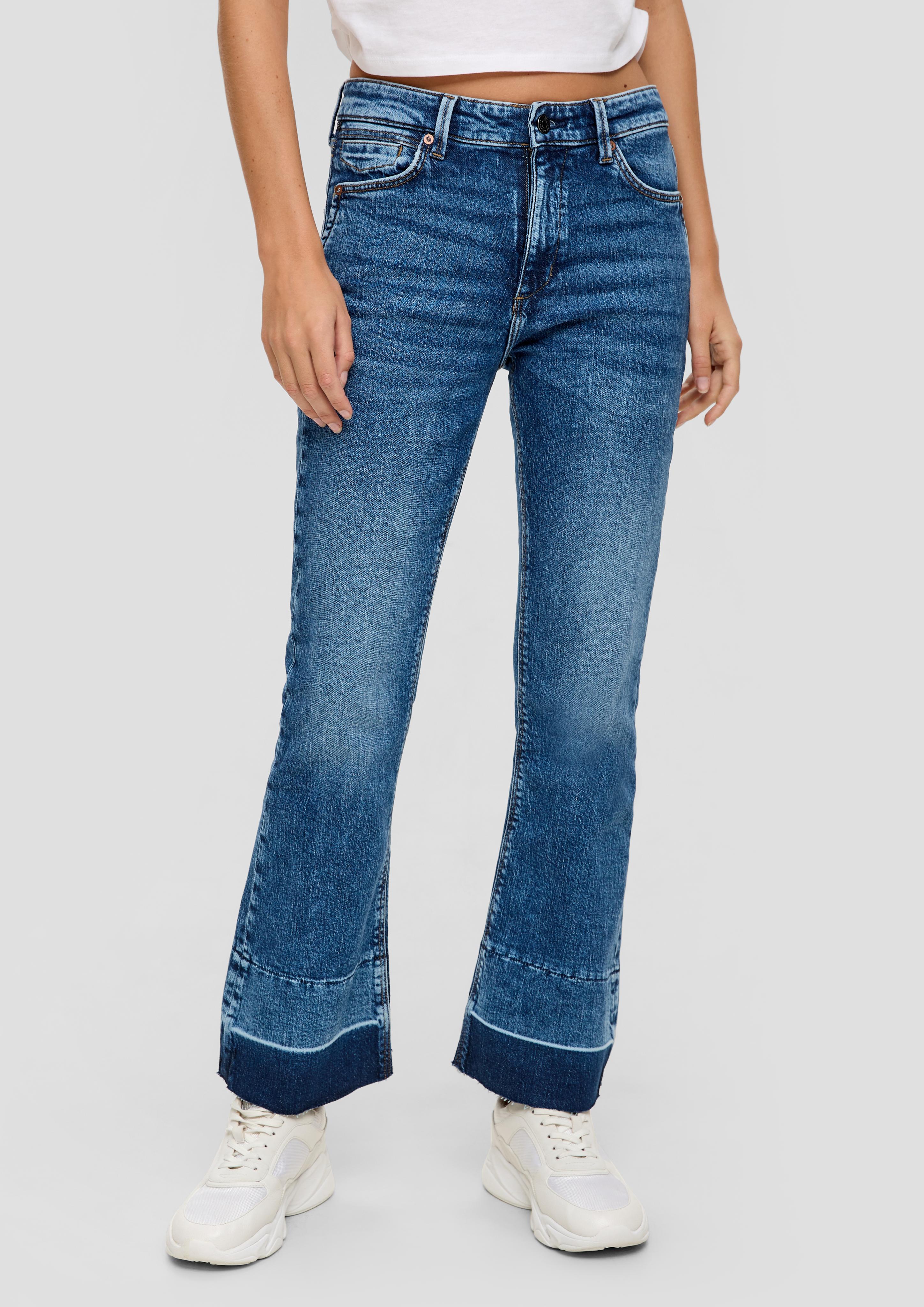 Cropped-Jeans Reena / Slim Fit / High Rise / Flared Leg  2134689-57Z2