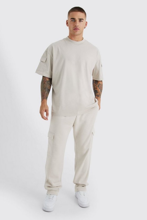 Oversize Cargo T-Shirt Trainingsanzug
