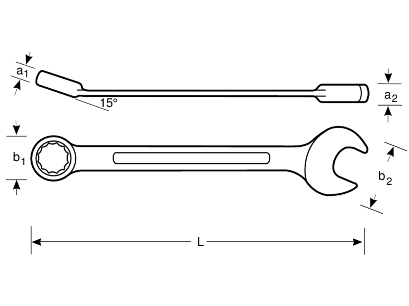 Bahco 1RM-19 Kombinationsskraldnøgle 19 mm
