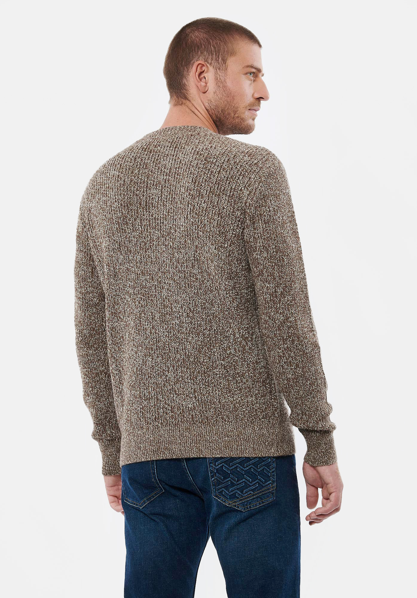VOLKS  Pull marron homme