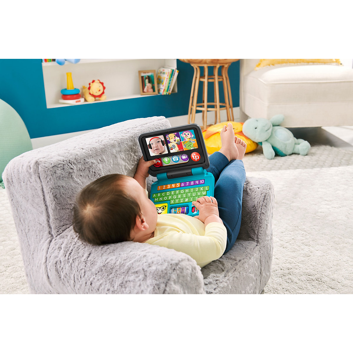 Fisher-Price Lernspaß Homeoffice Laptop Elektronisches Babyspielzeug (deutsche Edition)
