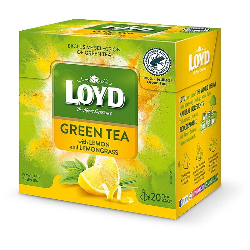 Loyd Grønn te 20-pk m/sitron Loyd