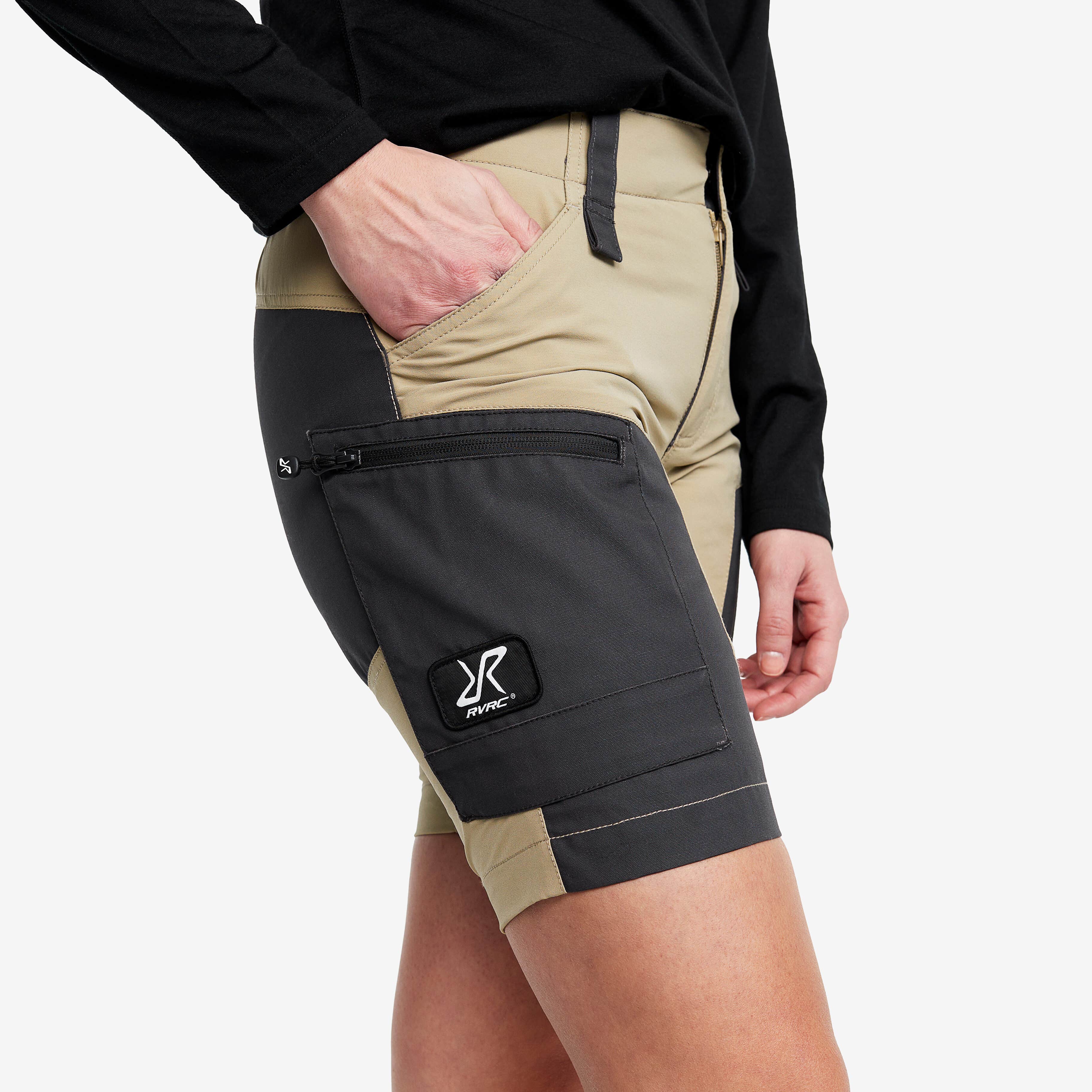 RVRC GP Shorts Femme Khaki