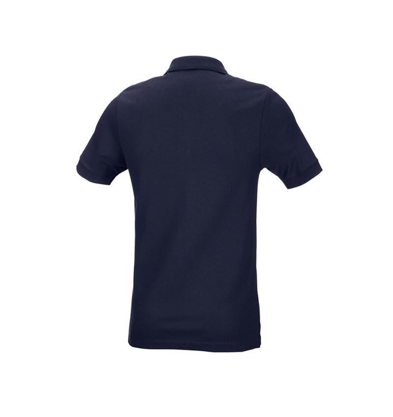 e.s. Piqué-Polo cotton stretch, slim fit