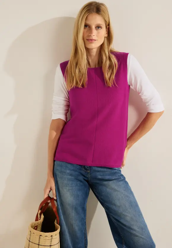 CECIL Pullunder mit Strickdetails