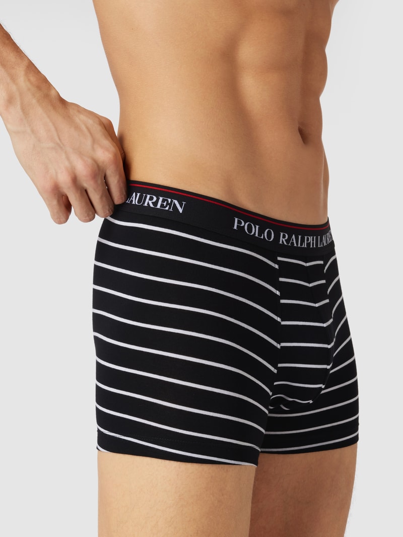 Trunks mit Label-Details im 3er-Pack in schwarz