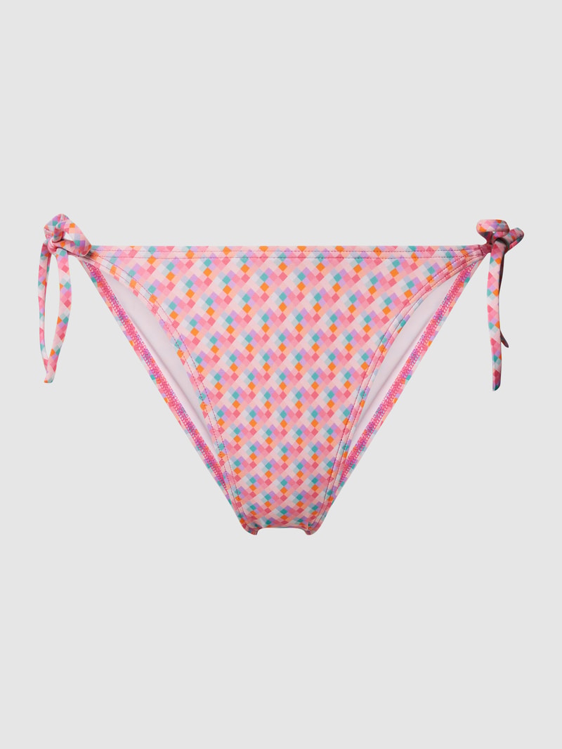 Bikini-Hose mit seitlichen Schnürungen in pink