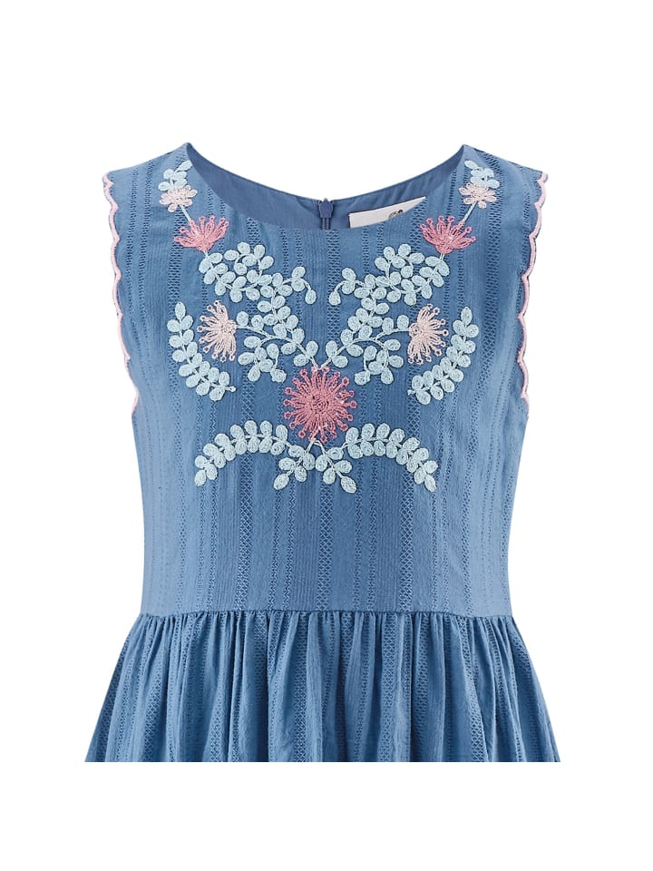 Happy Girls Kleid Flowers in Blau günstig kaufen