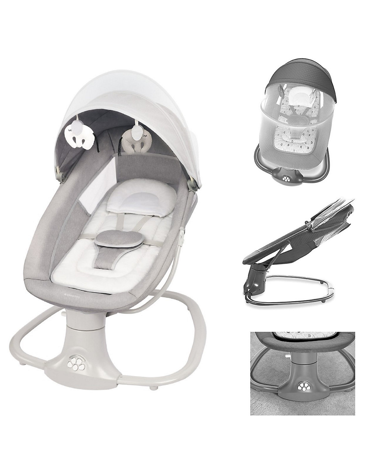 Babywippe Winks 2 in 1 Stuhl Moskitonetz Timer Musik Babywippen