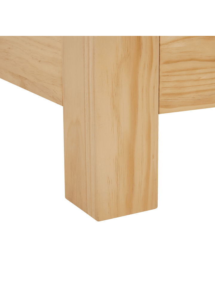 Beliani Doppelbett ROYAN in Heller Holzfarbton - (W) 189 x (H) 79 x (L) 210 cm günstig kaufen onesize