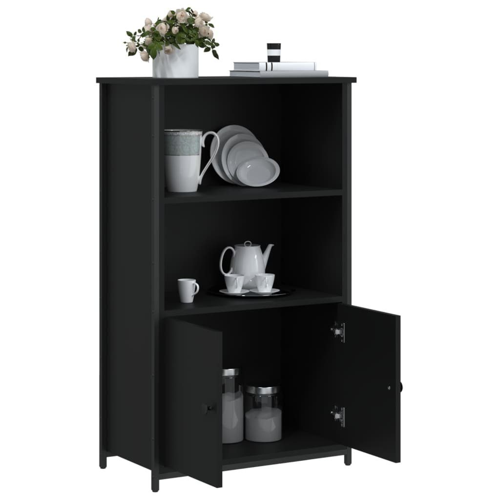 vidaXL Anrichte Highboard Schwarz 62x32x103,5 cm Holzwerkstoff