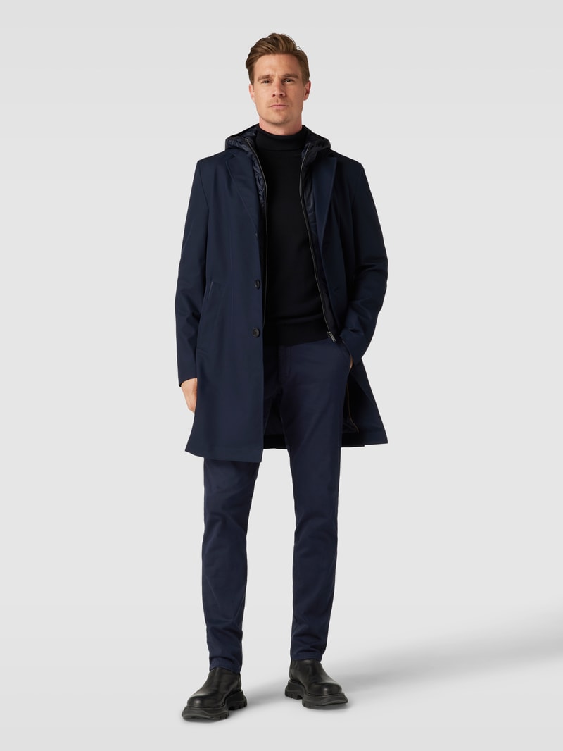 Mantel mit Reißverschluss Modell 'Hyde' in marineblau