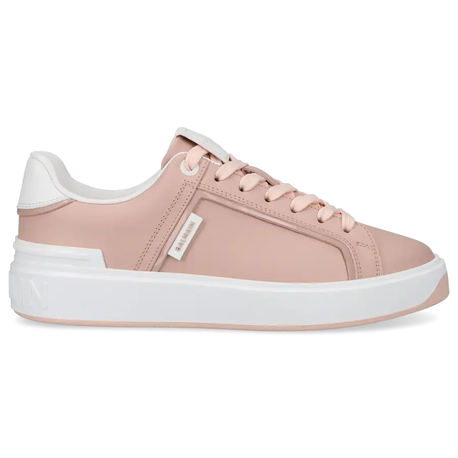 Balmain - Sneaker low B-COURT Kalbsleder - beige