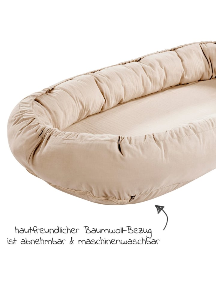 Alvi Schlummer-Nestchen Musselin mit klimaregulierender in beige günstig kaufen onesize