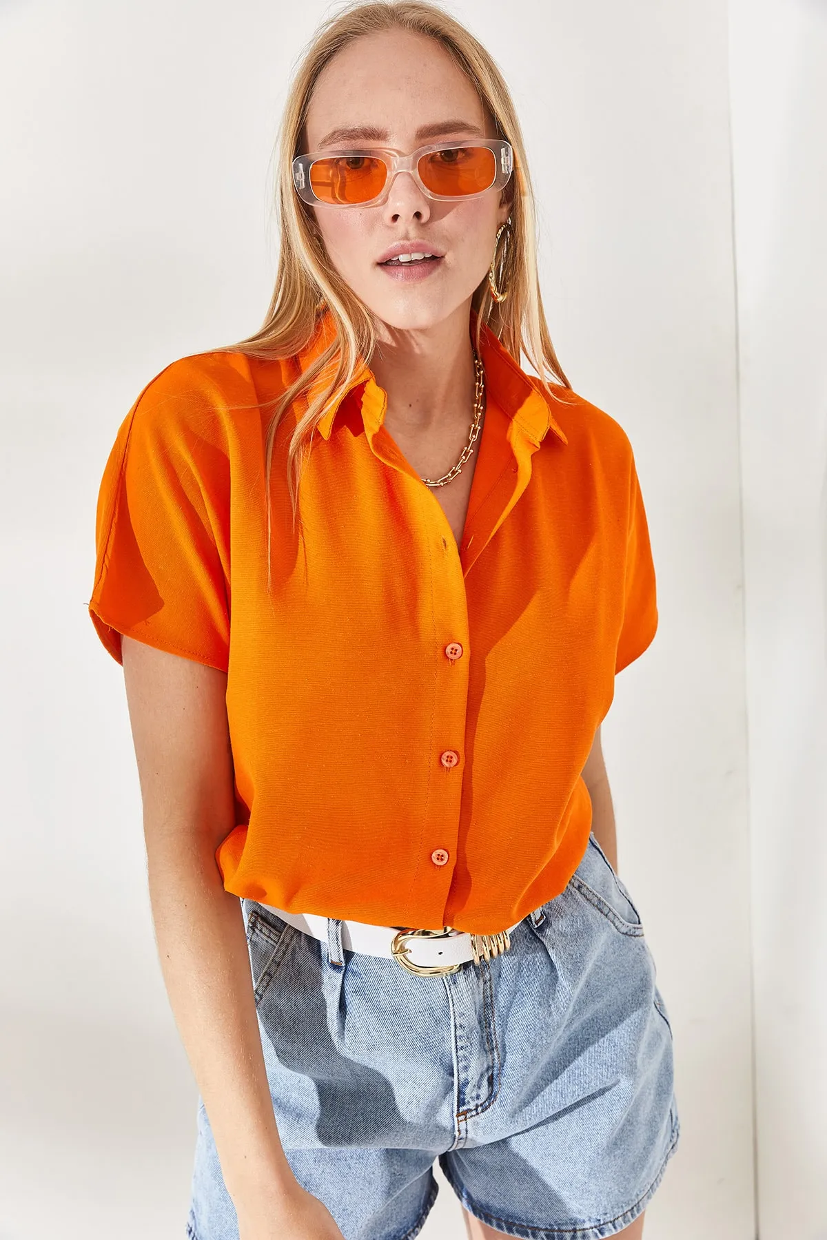 Olalook  Hemd - Orange - Oversized