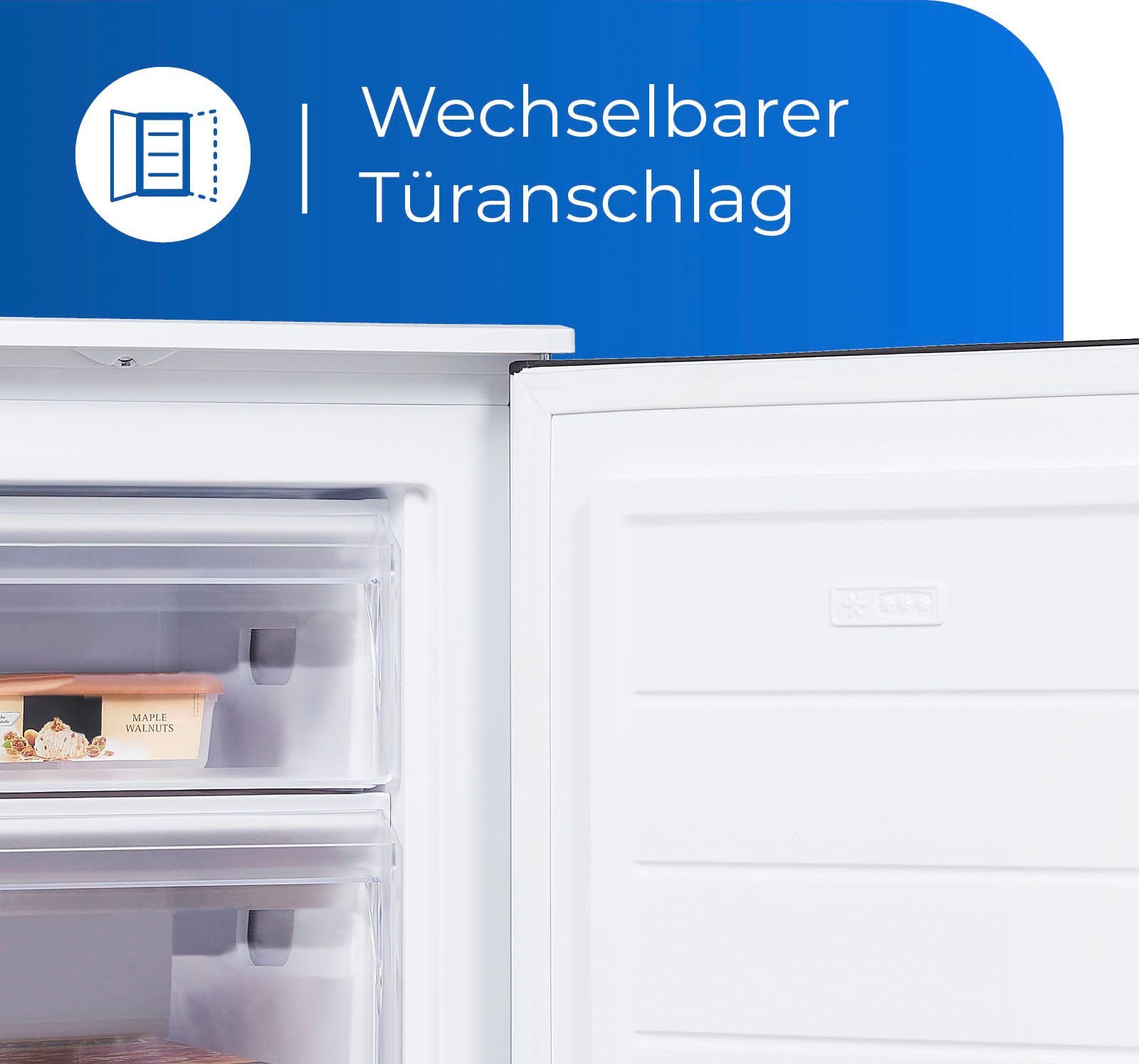 exquisit Gefrierschrank GS81-040D weiss, 85 cm hoch, 55 cm breit