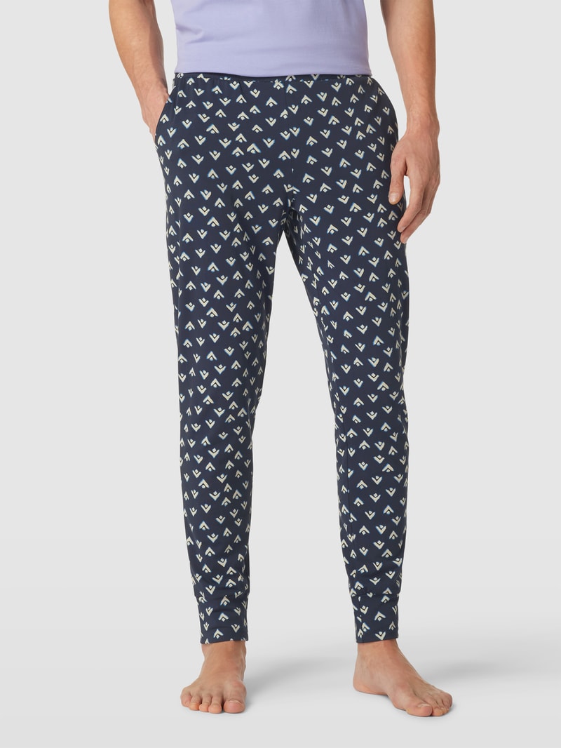 Pyjamahose mit elastischem Bund Modell 'Every Night' in dunkelblau