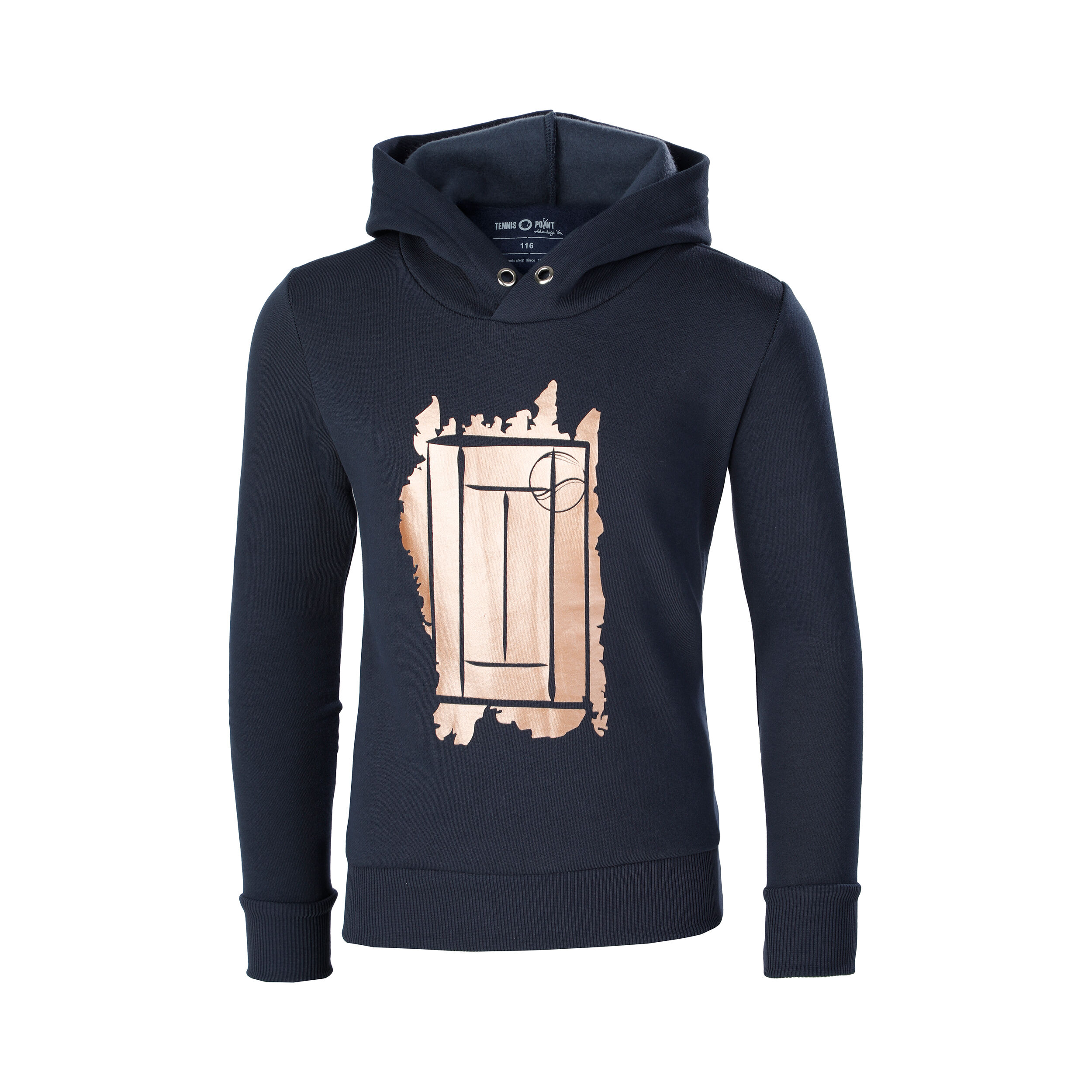 Glitter Court Hoody Mädchen - Dunkelblau, Gold