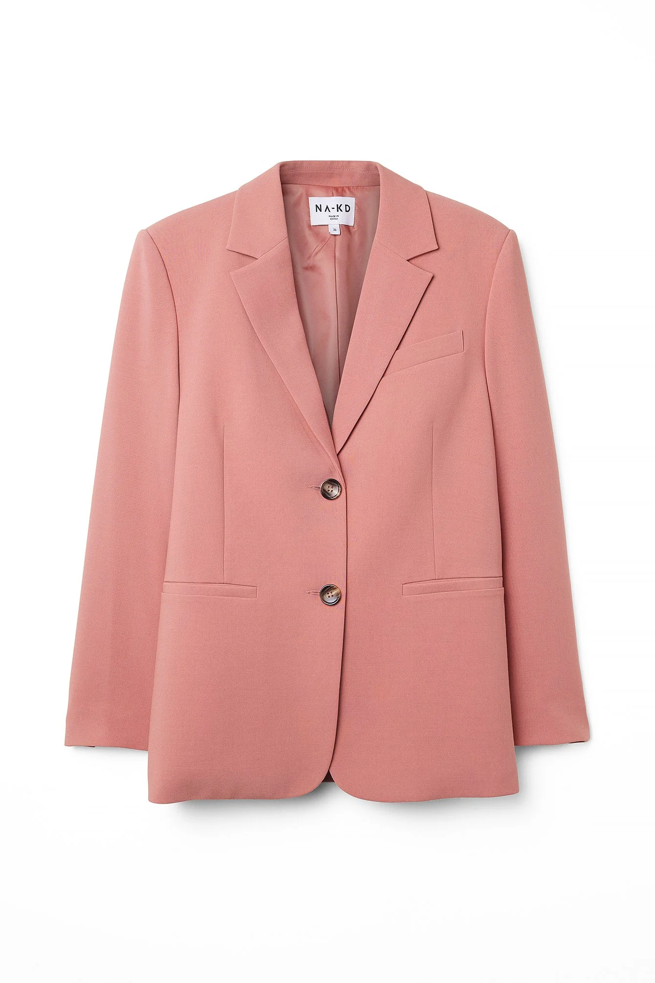 Oversized Mélange-Blazer mit gekerbtem Revers