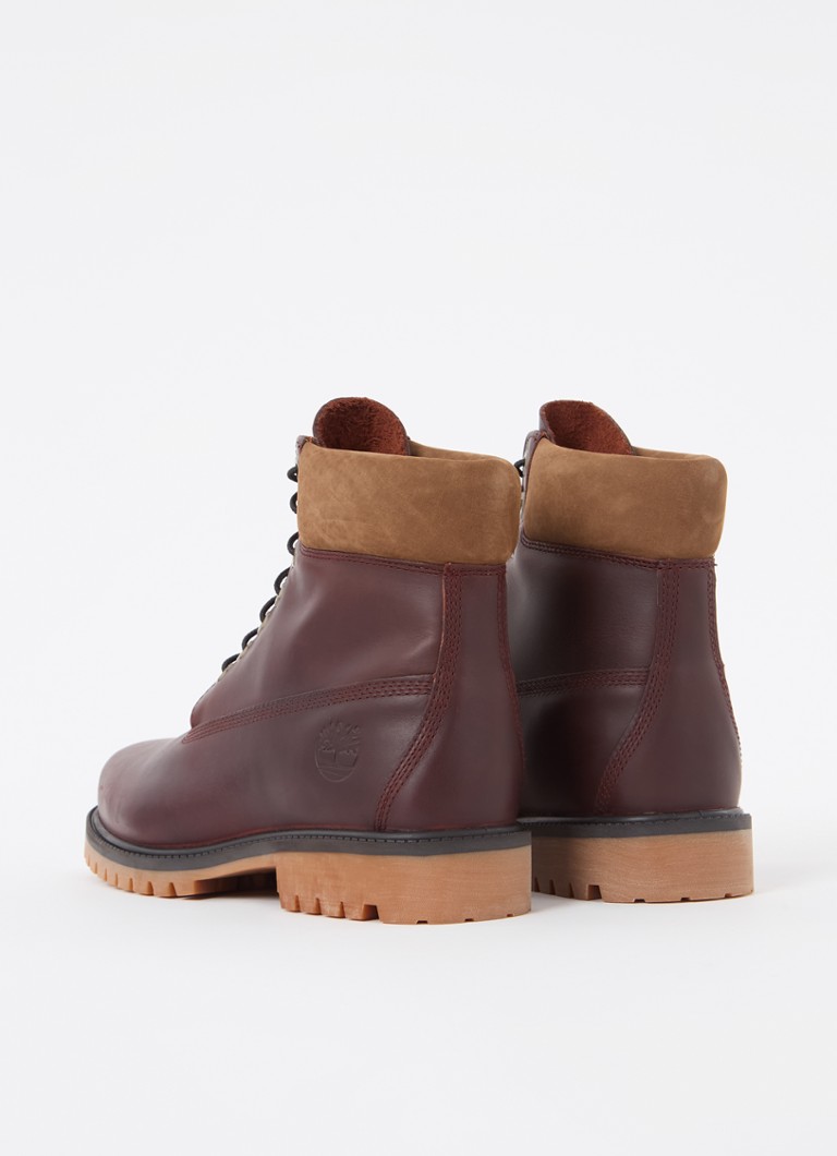Ghete Timberland Heritage din piele, cu șireturi, de 6 inci