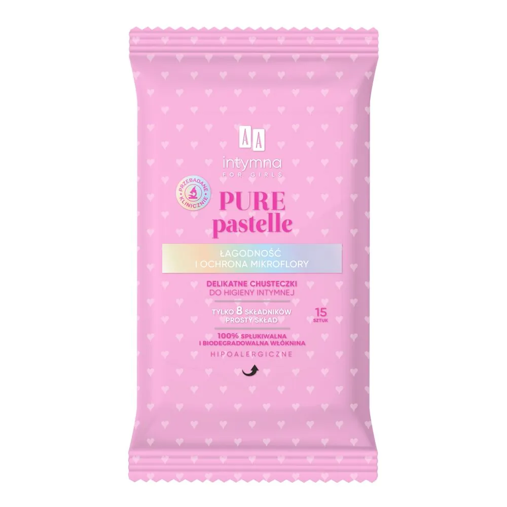 AA Intymna Pure Pastel vlažne maramice za intimnu higijenu