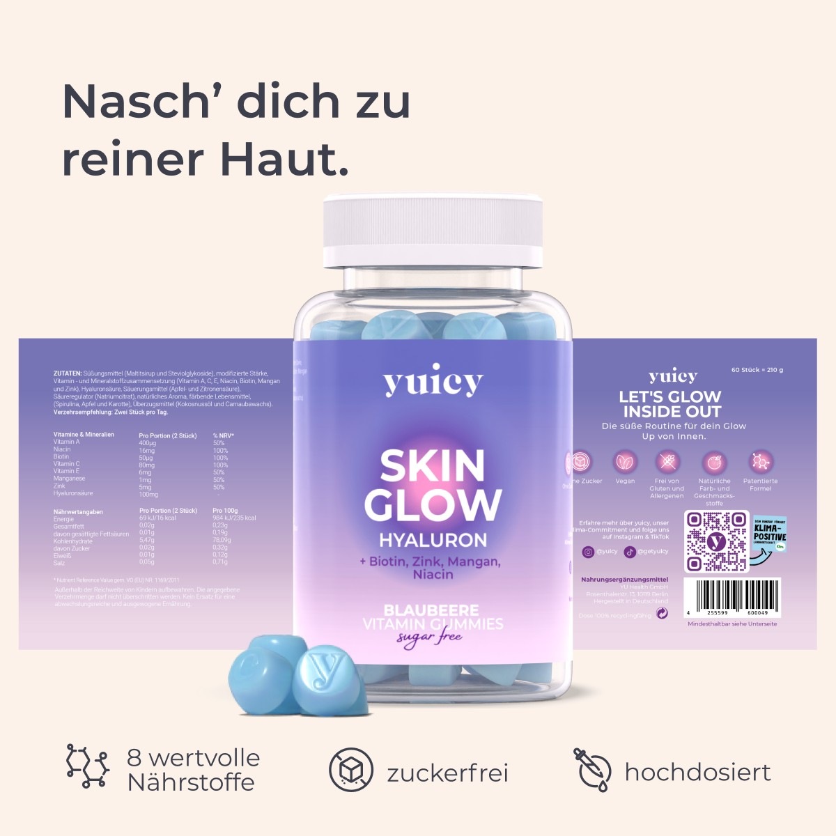 Skin Glow Vitamin Gummies - zuckerfrei