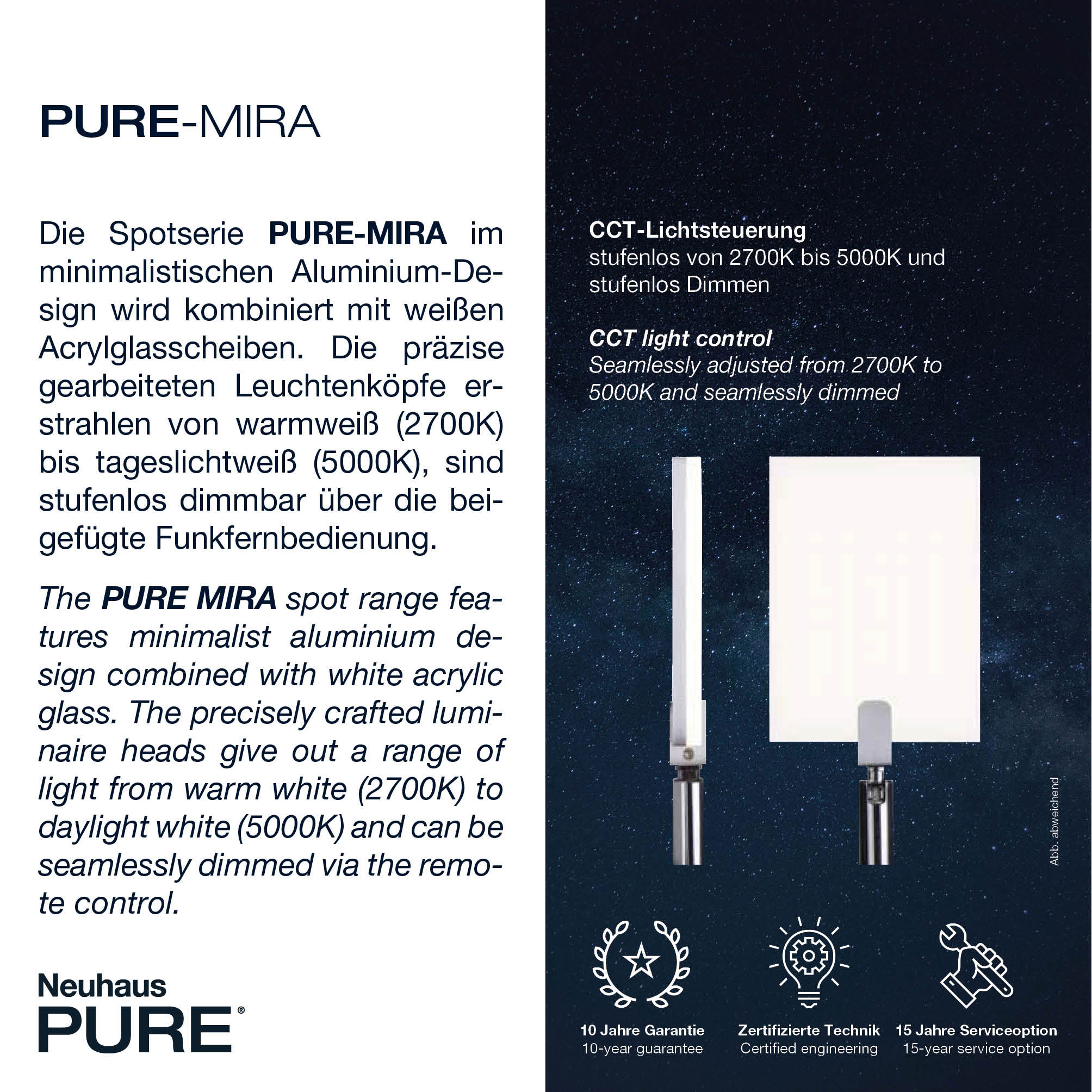 PURELED-Deckenleuchte 4flg