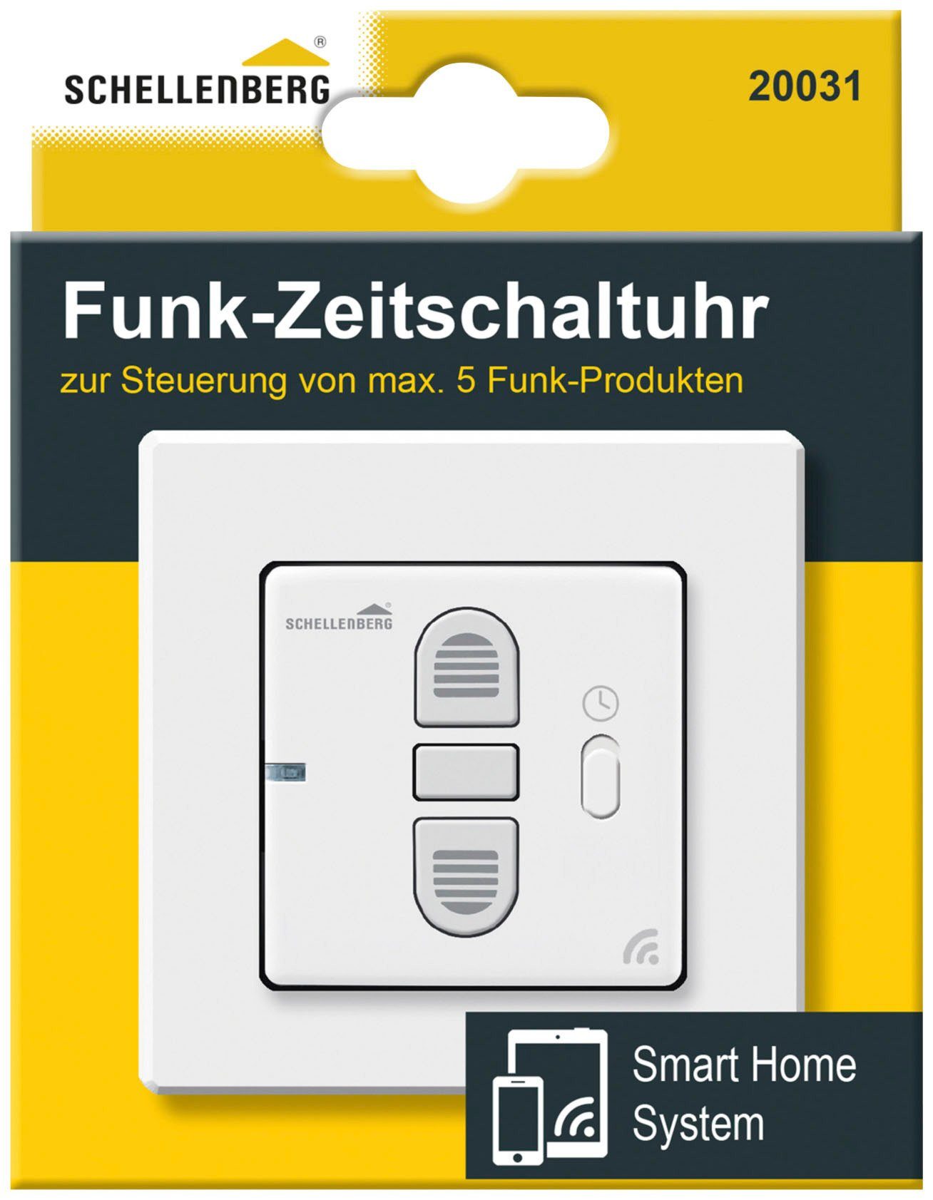 SCHELLENBERG Funk-Zeitschaltuhr 20031, für Rolladensteuerung, 1-Kanal