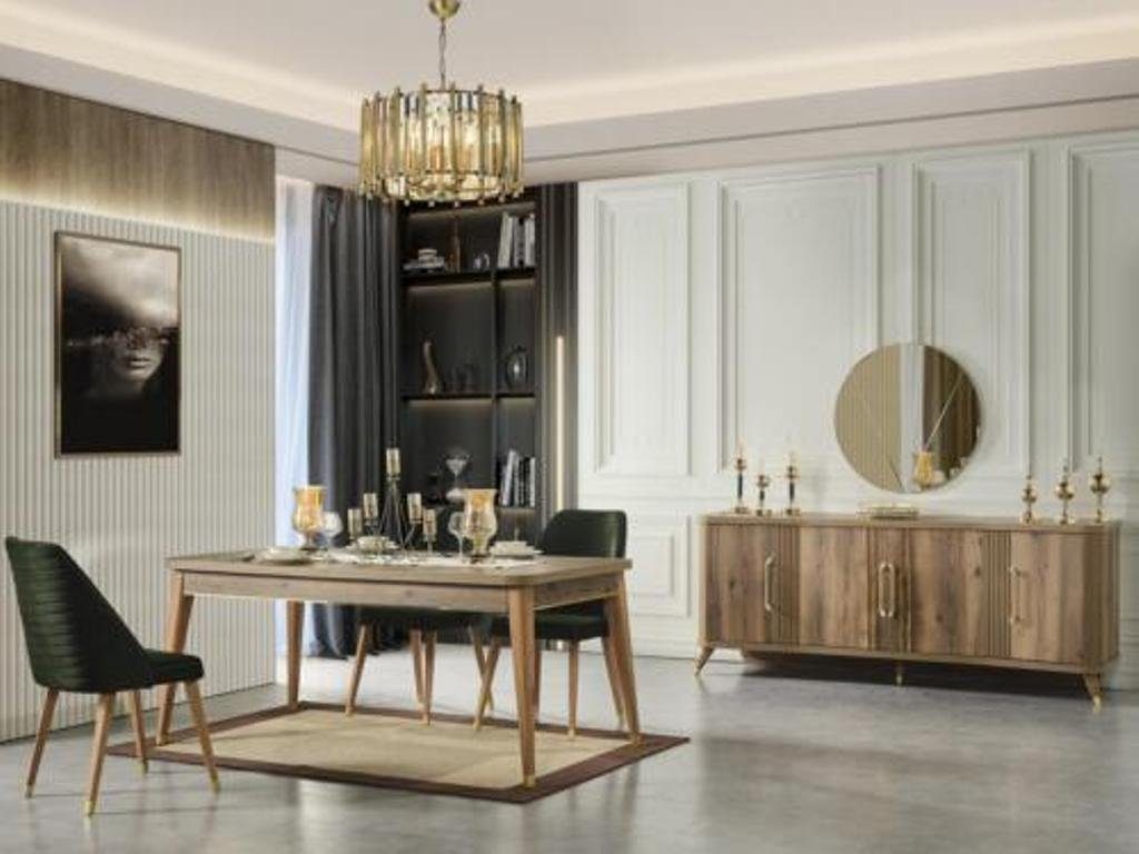 JVmoebel Esszimmer-Set Esszimmer Set Esstisch Essgruppe Möbel Lehnstuhl Stühle Tisch, (6-St)