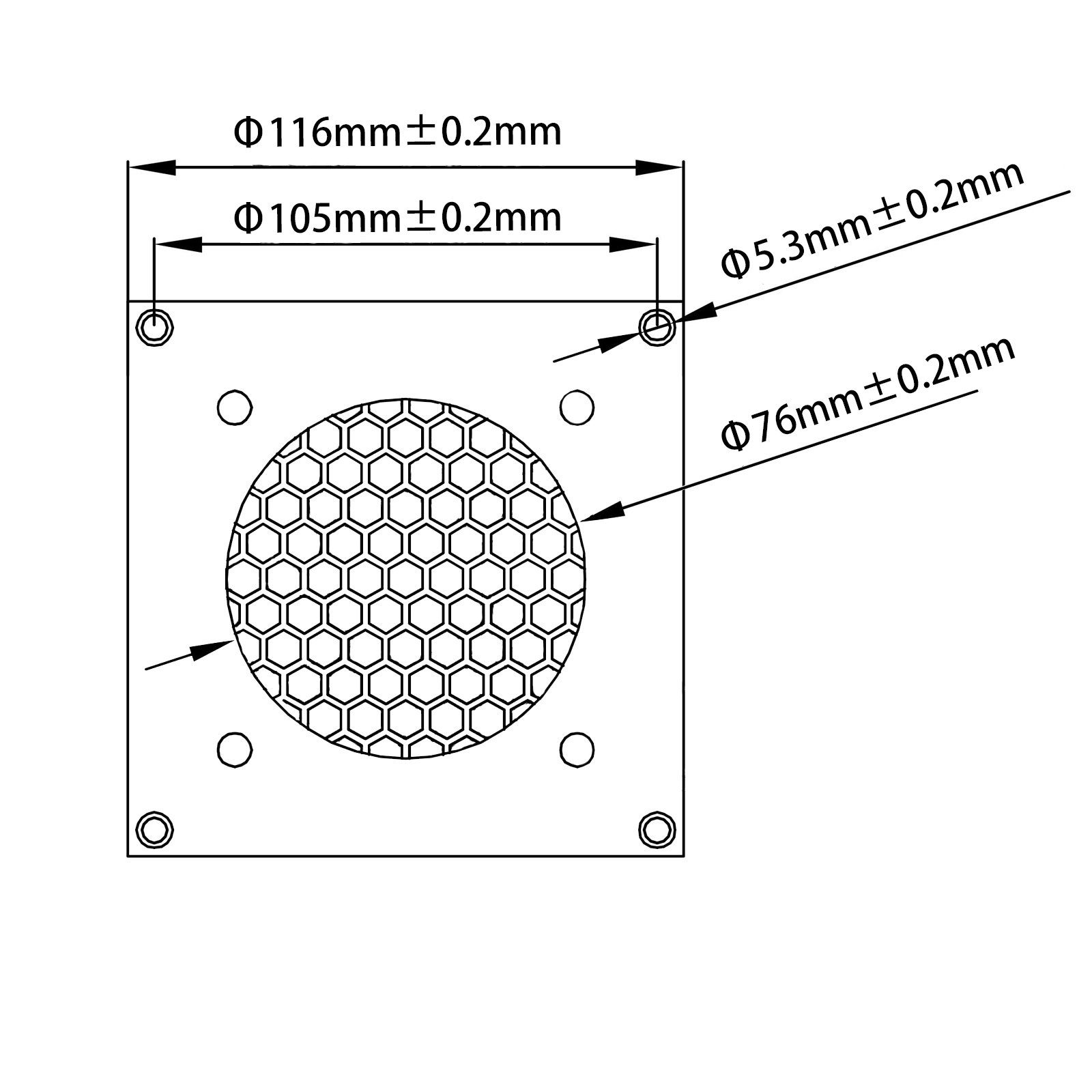 euroharry Mini USB-Ventilator Lüftungsgitter 80mm Lüfterabdeckun elektronische Schränke für PC