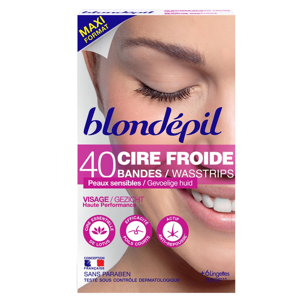 blondepil CIRE FROIDE HAUTE PERFORMANCE Visage Cire froide visage