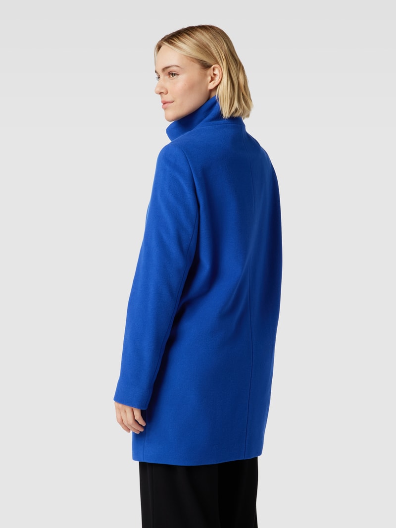 Mantel mit Stehkragen in royalblau
