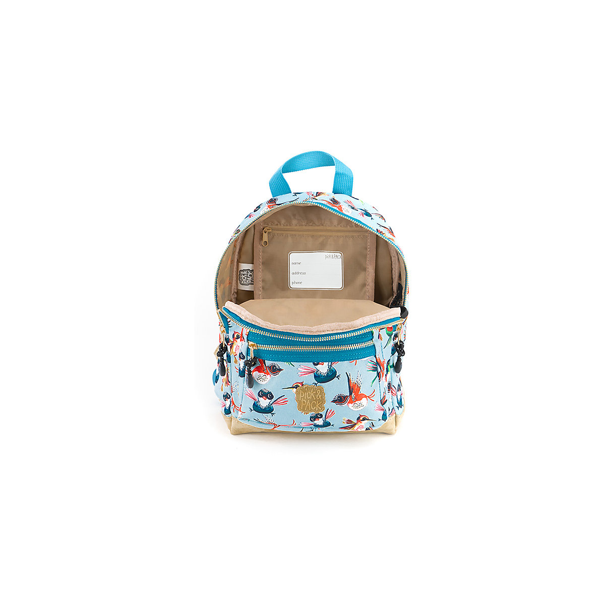 Kinderrucksack S Birds Dusty Blue