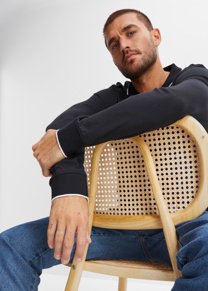 Langarm - Poloshirt aus Bio-Baumwolle