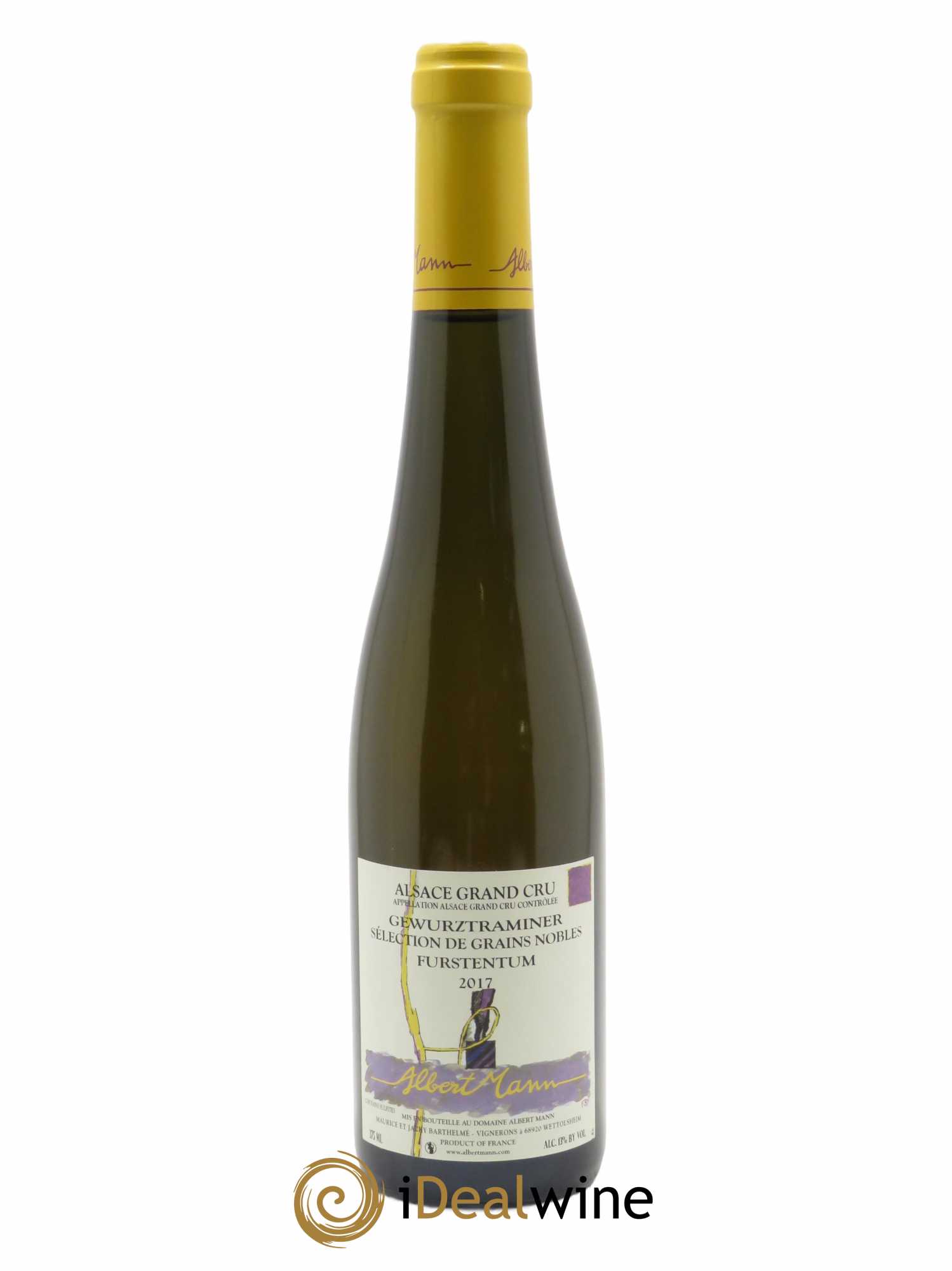 Gewurztraminer Sélection de Grains Nobles Grand Cru Furstentum Sélection de Grains Nobles Albert Mann  2017 - Lot de 1 Demi-bouteille
