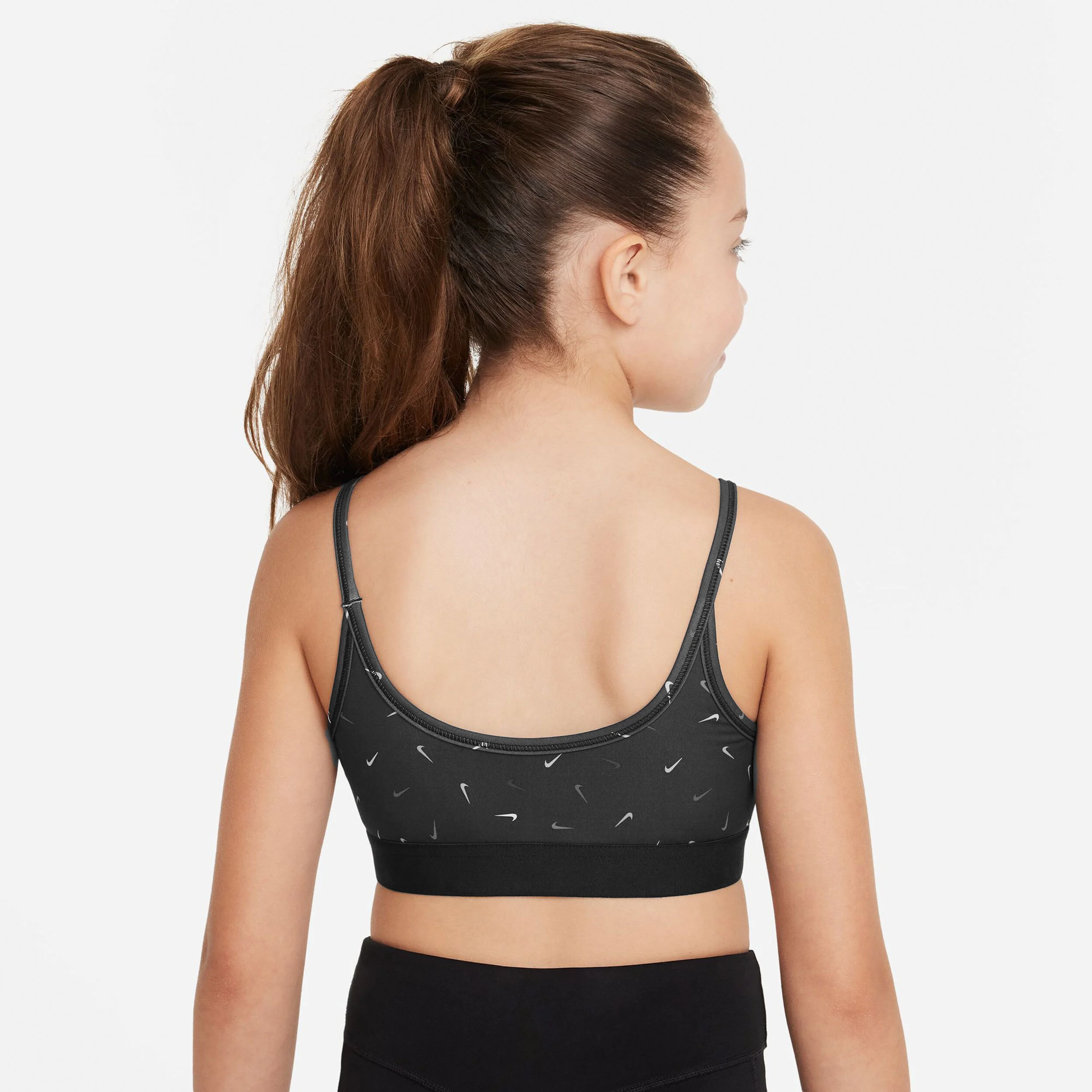 Dri-Fit Light Support Sport-BH Mädchen - Schwarz