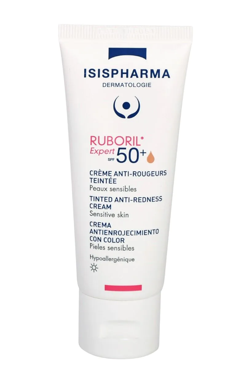 Isispharma Ruboril Expert SPF50+ - Crème voor de gevoelige huid, licht getint, 40 ml