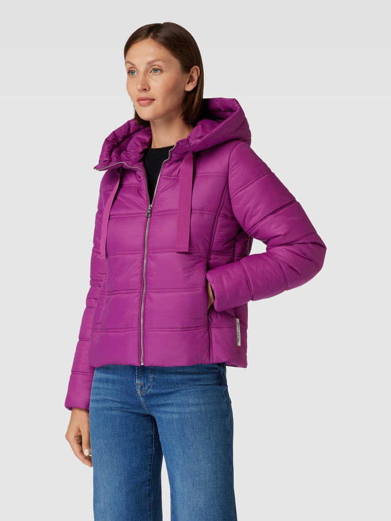 Steppjacke mit Reißverschlusstaschen in fuchsia
