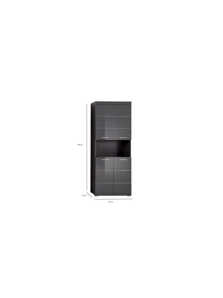 ebuy24 Badschrank AmandaMandoBea Grau 73 x 31 cm günstig kaufen onesize
