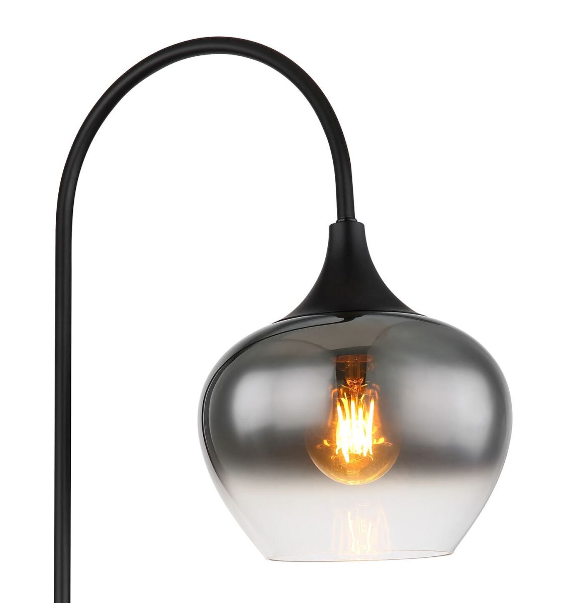 Globo 1-flg Tischleuchte Maxy Rauchglas