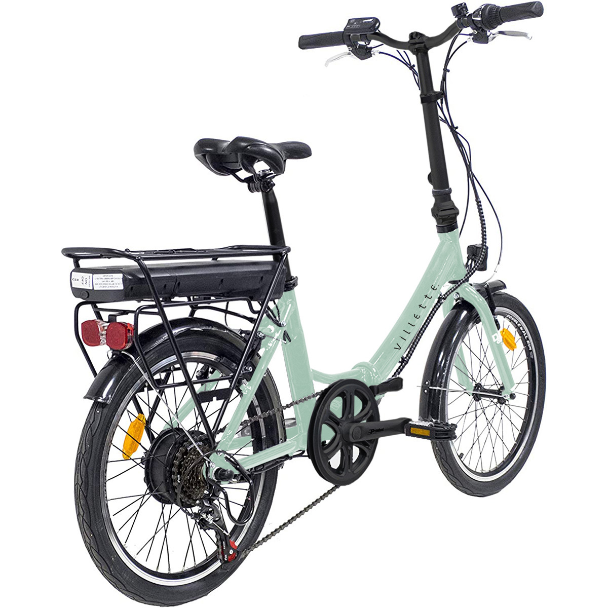 Villette les Vacances, faltbares E-Bike, 6 Sp, 20 Zoll, Minzgrün
