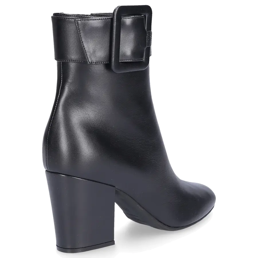 Sergio Rossi - Stiefeletten SR MIA 075 Nappaleder Logo Metallisch schwarz - schwarz