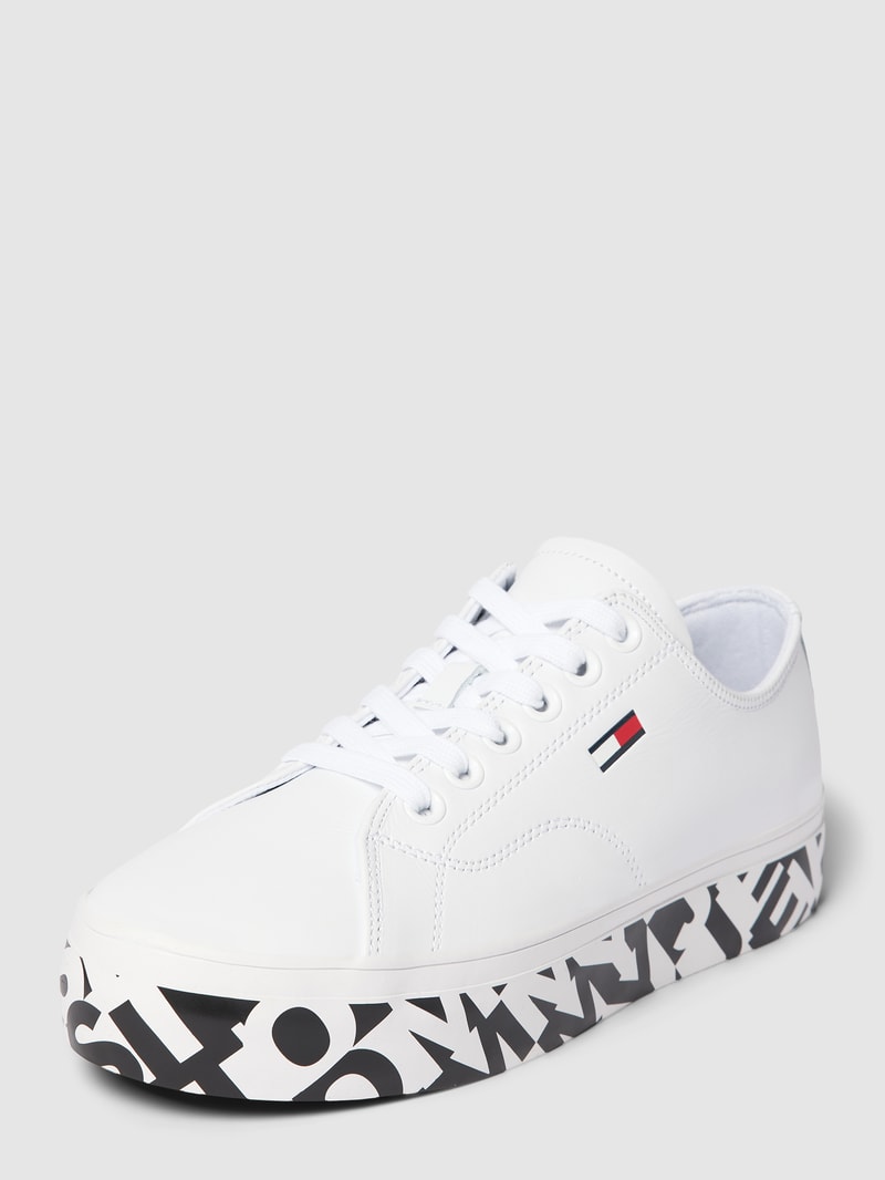 Sneaker mit Plateausohle Modell 'CUPSOLE PRINT' in weiß