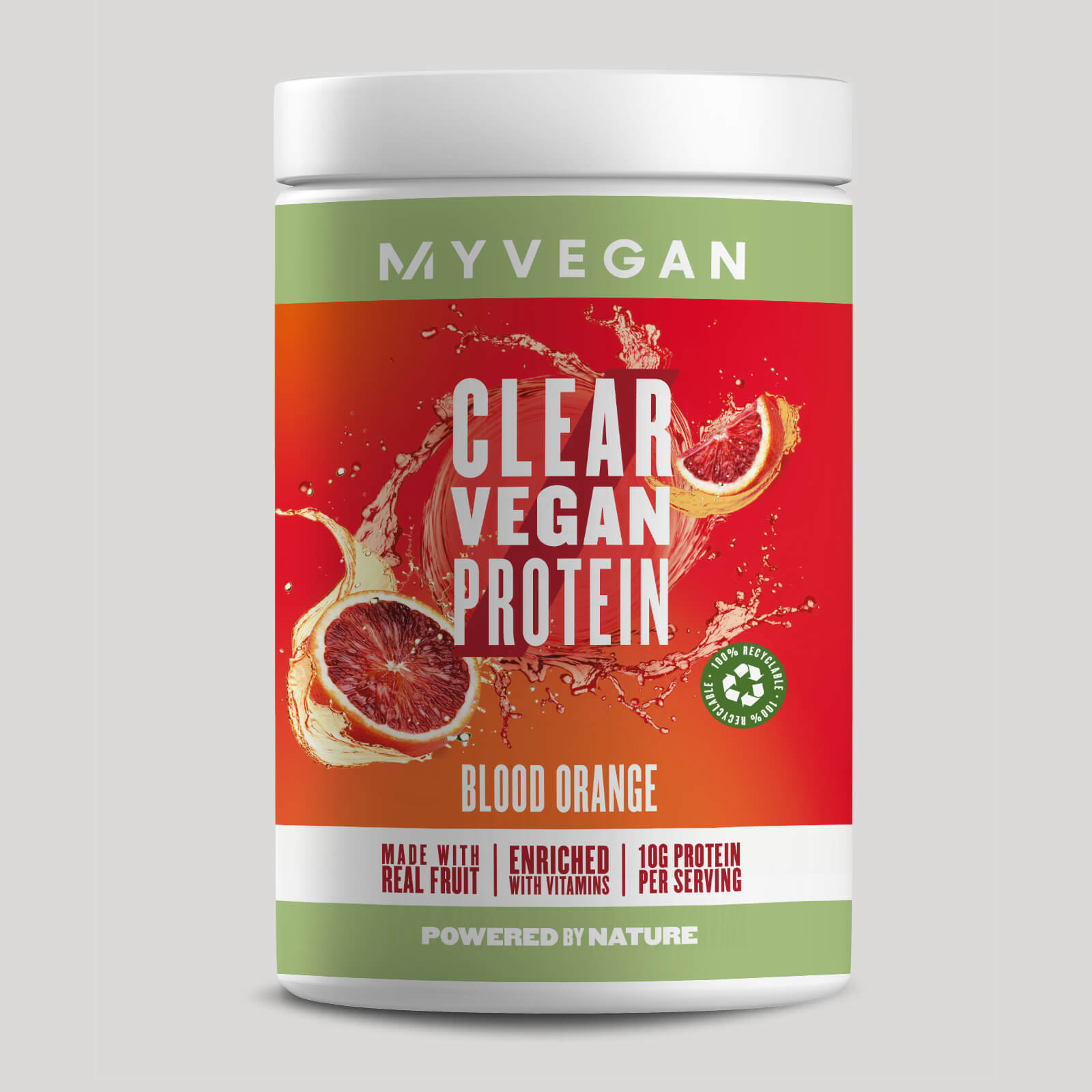 Myvegan Clear Vegan Protein, Blood Orange, 640g
