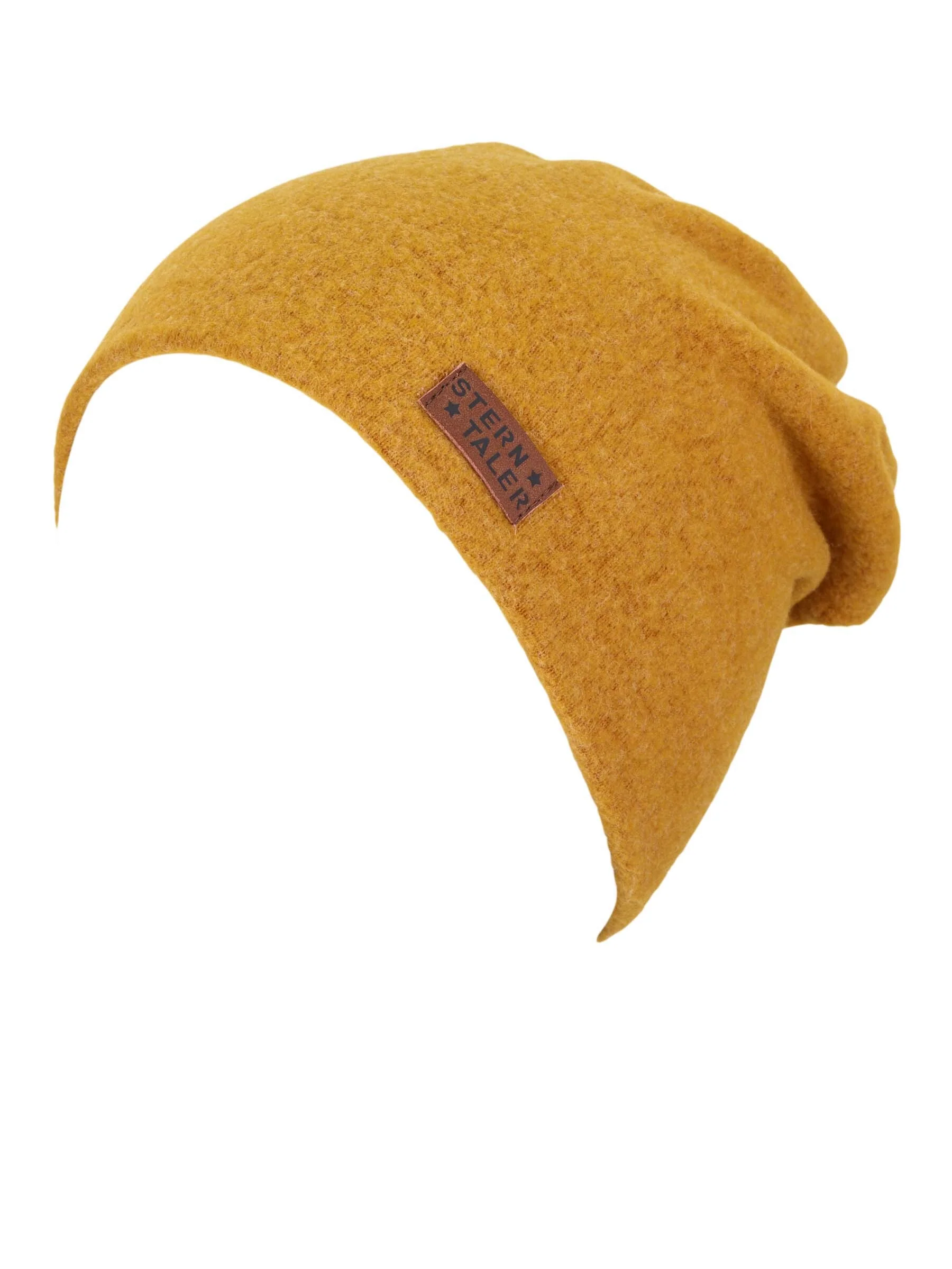 Slouch-Beanie aus Strickfleece Melange in 4 Farben